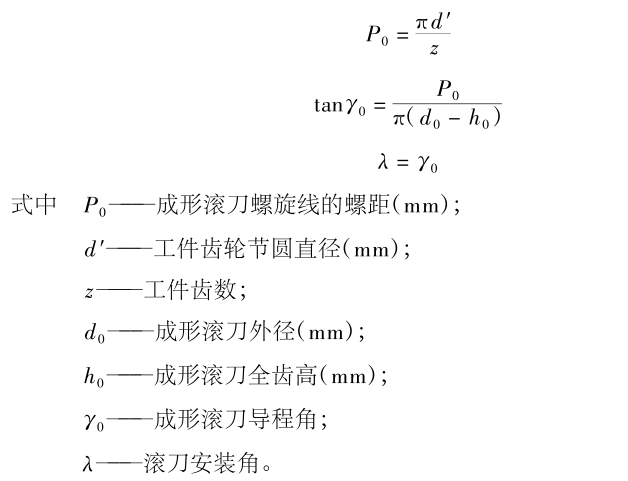 齒輪成形滾削中應(yīng)注意的3個(gè)問題